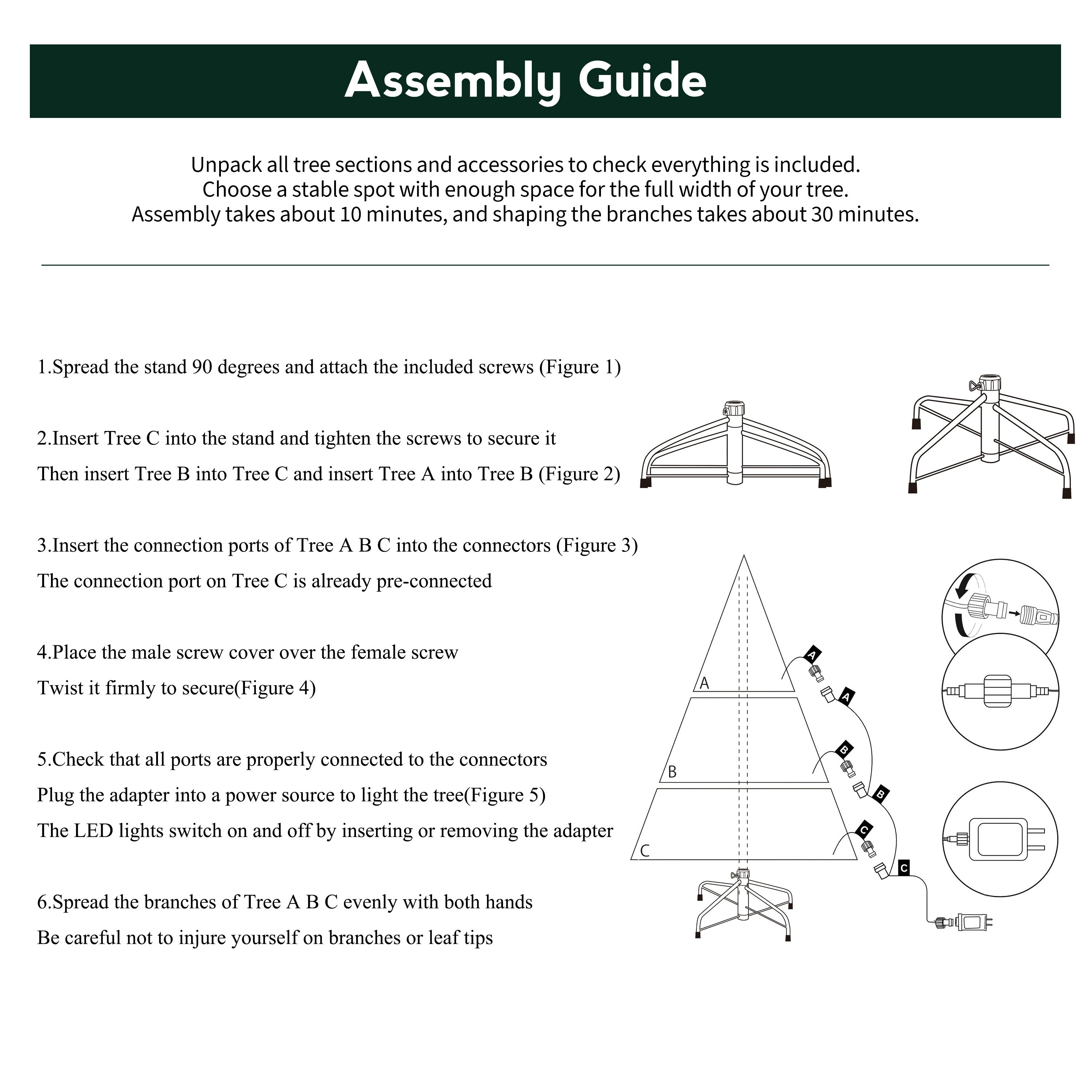 Balsam Fir Heritage 7.5ft Christmas Tree Pre-Lit Artificial Full With Low-Voltage Warm LED Lights, Foldable Stand & Realistic Flame-Resistant Branches